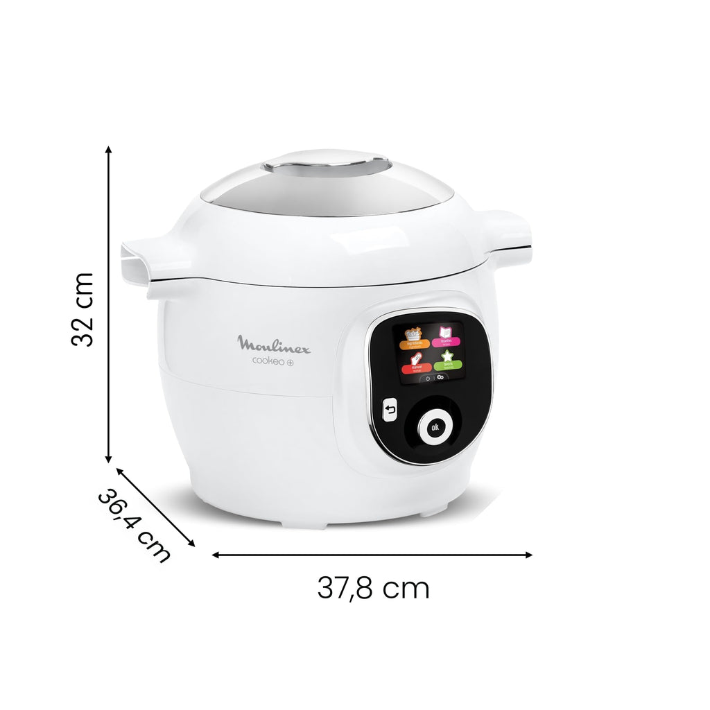 Multicuiseur électrique Cookeo+ 6 L 1600 W cuisson sous pression 6 modes 80 recettes cuve antiadhésive panier vapeur