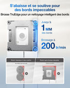 Robot nettoyeur de vitres W2S OMNI avec station 110 min batterie lithium-ion pulvérisation 3 jets contrôle par application