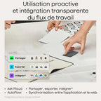 Note Pro Enregistreur vocal IA avec transcription dictaphone numérique 64 Go Bluetooth 50 h d'enregistrement