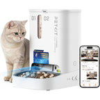 Distributeur automatique de croquettes pour chat 5 L double réservoir caméra HD 1080P reconnaissance faciale multi-chats Wi-Fi