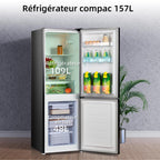 Réfrigérateur combiné 157 L FBM157L42 Low Frost 2 portes congélateur inférieur 48 L noir 47,4 x 49,5 x 144 cm