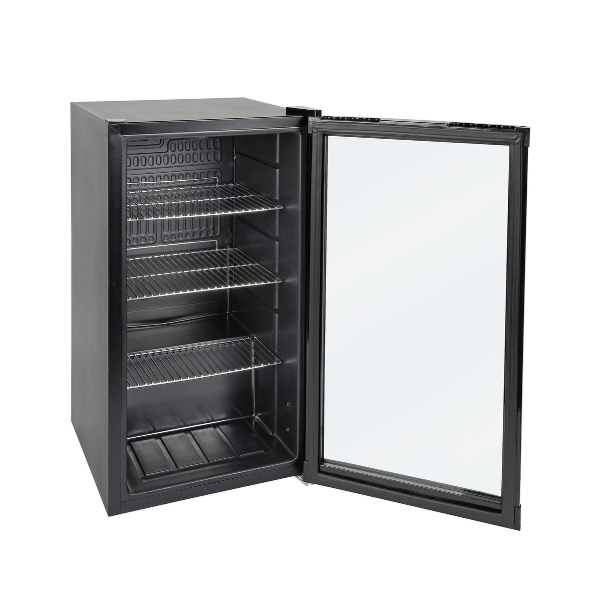 Réfrigérateur à boissons GPC1088 88 L 49 x 43 x 83 cm froid statique 3 clayettes réglables porte vitrée noire
