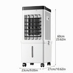 Climatiseur mobile 3 en 1 15 L refroidisseur d'air ventilateur humidificateur 65 W 3 vitesses télécommande minuterie