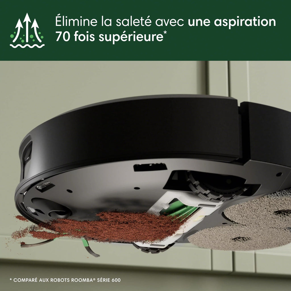 Aspirateur Robot Laveur Combo Plus 505 N185 avec Base AutoWash LiDAR ClearView Pro IA PrecisionVision Vidage Automatique 75 Jours