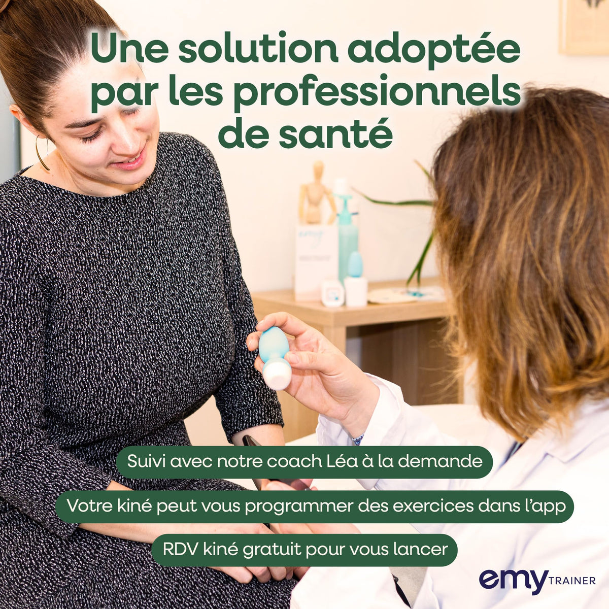 Sonde Périnéale Connectée Emy Trainer Biofeedback Rééducation du Périnée Dispositif Médical Application Interactive
