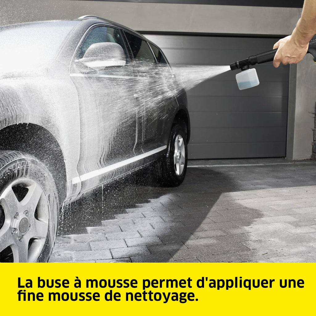 Nettoyeur Haute Pression K 4 FJ Home 130 bar 420 l/h Tuyau 6 m Rotabuse Lance Vario Power Buse à Mousse Kit T 5