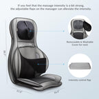 Siège Massant Shiatsu pour Dos et Cou 2309A Massage 2D 3D avec Chaleur Compression Réglable 3 Intensités