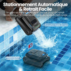 Robot nettoyeur de piscine sans fil YYY-PC10 18927 L/h batterie 5200 mAh panier filtrant 4 L filtre 150 µm