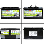 Batterie AGM 12 V 100 Ah Caravan-100AH étanche sans entretien avec borne positive à droite pour caravane et système solaire