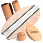 Planche d'équilibre en bois antidérapante pour entraînement équilibre posture proprioception charge maximale 120 kg kit complet