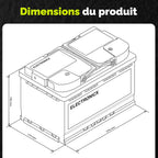 Batterie AGM 12 V 100 Ah Caravan-100AH étanche sans entretien avec borne positive à droite pour caravane et système solaire