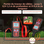 Détecteur de câbles souterrains et muraux NF-826 12 à 400 V avec fonction voltmètre et sensibilité réglable