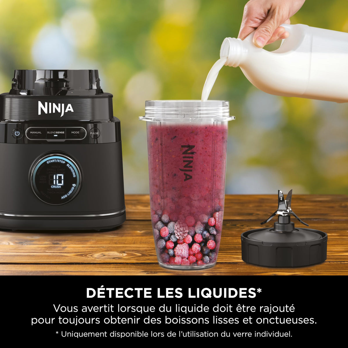 Mixeur multifonction 3 en 1 TB401EU 1200 W capacité 1,9 L 20 modes 10 vitesses avec bol robot et gobelet 680 ml