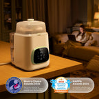 Lave-Biberons Haute Pression 2,2 kPa 3 en 1 Nettoyage Stérilisation Vapeur Séchage 19 min 9 Programmes 4 Biberons 60 Pastilles