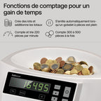 Compteuse trieuse de pièces 948358 comptage quantité et valeur tri par dénomination création de rouleaux de pièces 5 kg