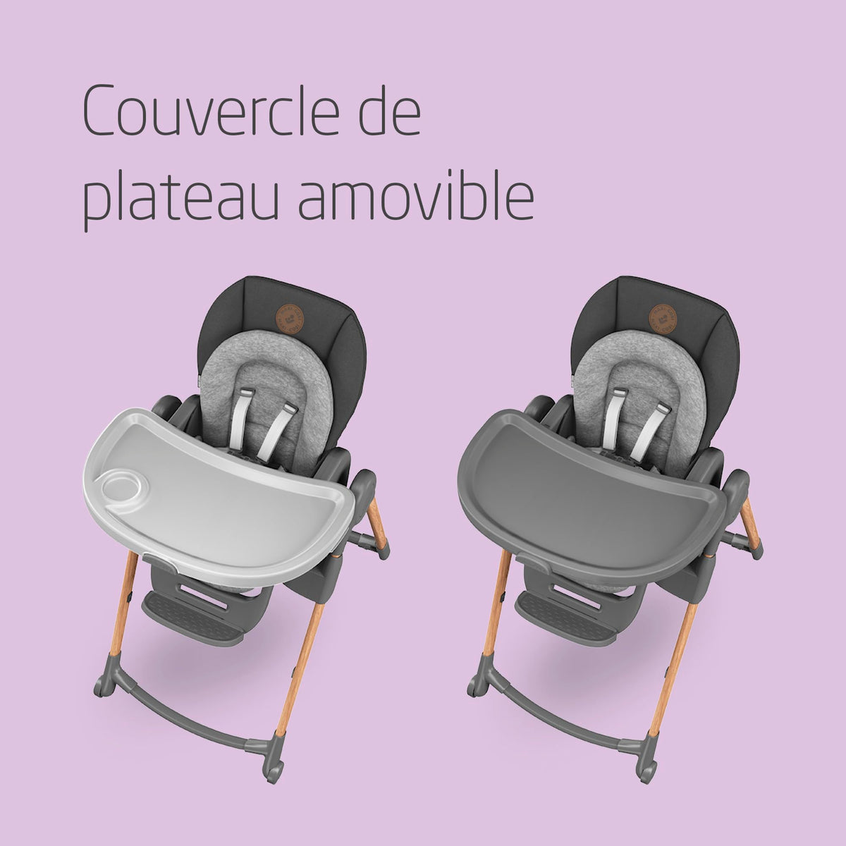 Chaise haute évolutive 6-en-1 Minla 2713750110 de la naissance à 14 ans 60 kg 9 hauteurs 5 inclinaisons plateau réglable et pliable
