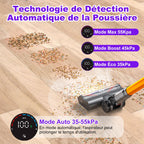 Aspirateur balai sans fil SU7 580 W 55 kPa 29,6 V autonomie 75 min bac 1,3 L avec brosse anti-enchevêtrement