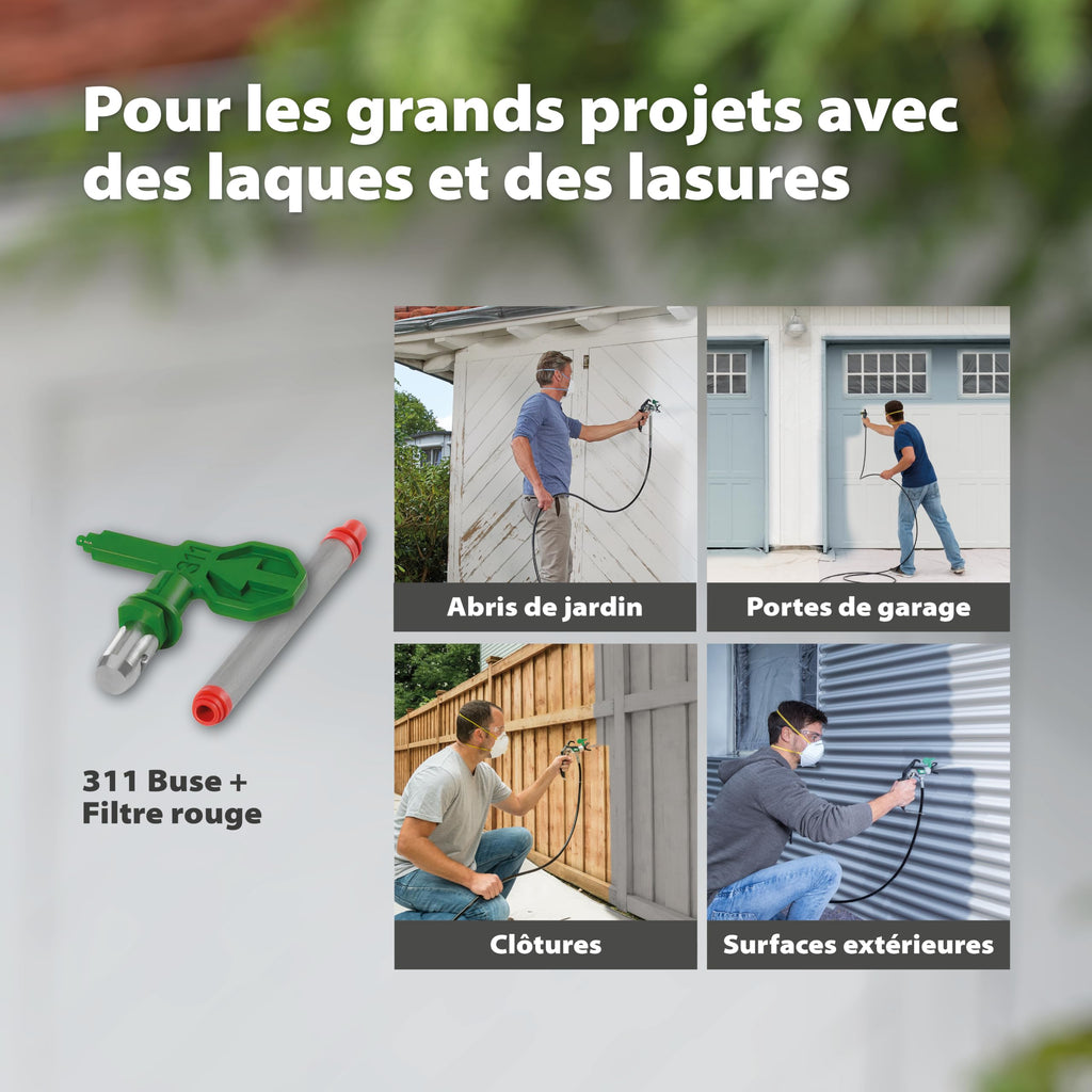 Système de peinture Airless Control Pro 250 M 110 bar tuyau 9 m réservoir 1,25 L avec pistolet et buses HEA