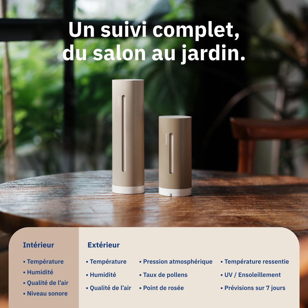 Station météo connectée ORIGINAL 2e génération NWS-S-EC température humidité qualité de l'air UV pollens Alexa Google Home