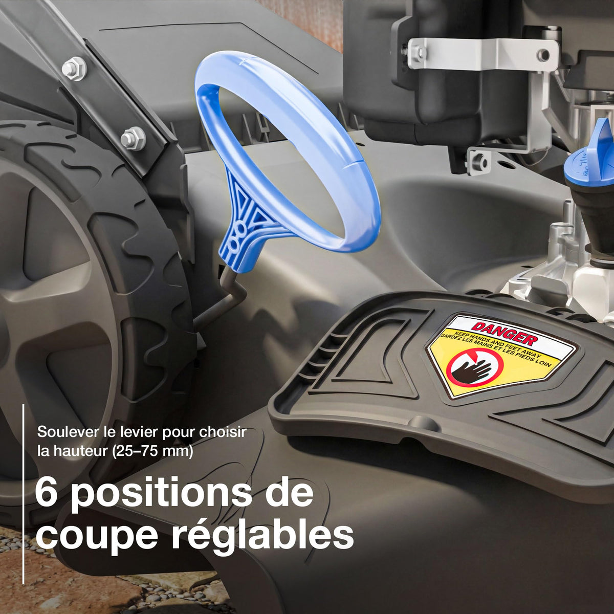 Tondeuse à gazon thermique autotractée HYM17150SPX 43 cm 139 cm³ 4 temps 4 en 1 mulching bac 40 L carter acier