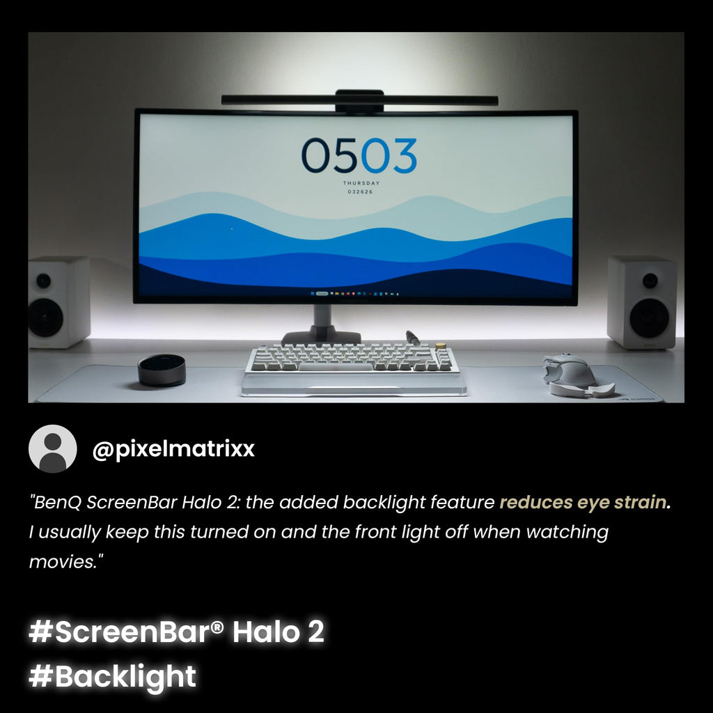Lampe de bureau LED ScreenBar Halo 2 éclairage avant arrière 5 W 5 V réglable Bluetooth télécommande sans fil dimmable