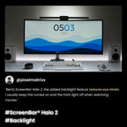 Lampe de bureau LED ScreenBar Halo 2 éclairage avant arrière 5 W 5 V réglable Bluetooth télécommande sans fil dimmable