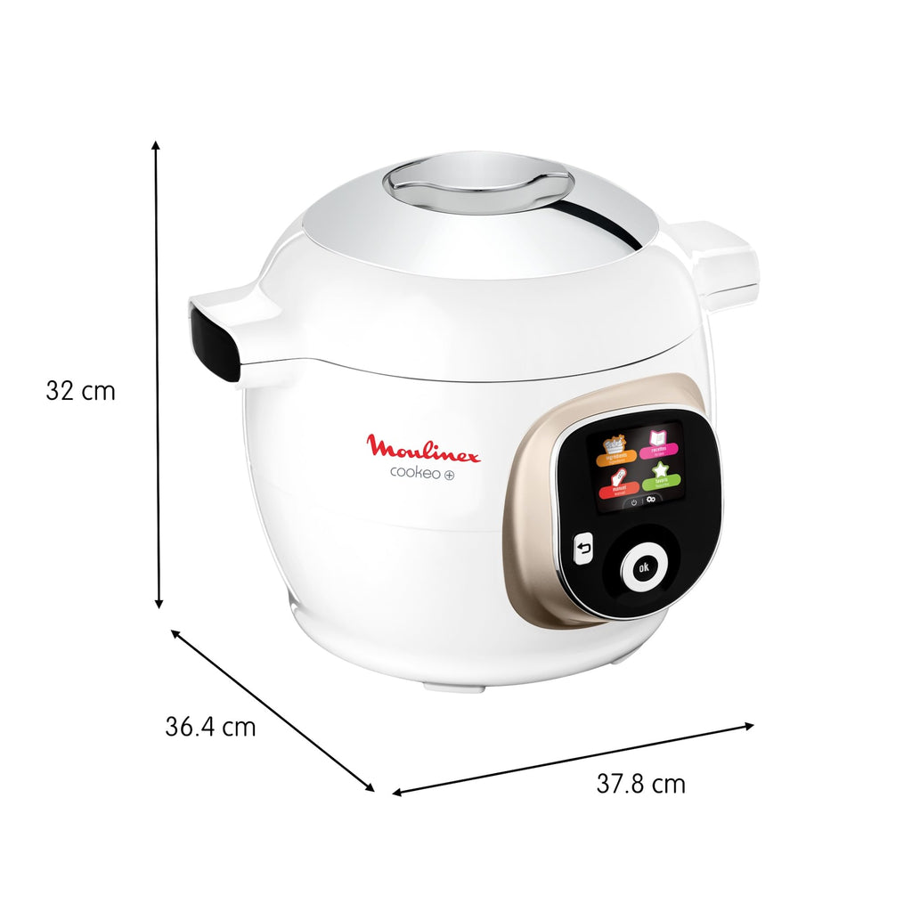 Multicuiseur haute pression Cookeo+ 6 L 1600 W programmable 6 modes de cuisson 150 recettes intégrées écran tactile