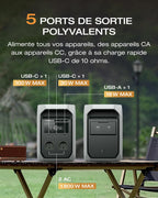 Station électrique portable Delta 3 Classic 1024 Wh batterie LFP 1800 W 3600 W crête charge solaire UPS 10 ms