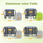 Trampoline extérieur rond 228 cm modèle 0534 filet de sécurité 42 ressorts échelle charge 50 kg