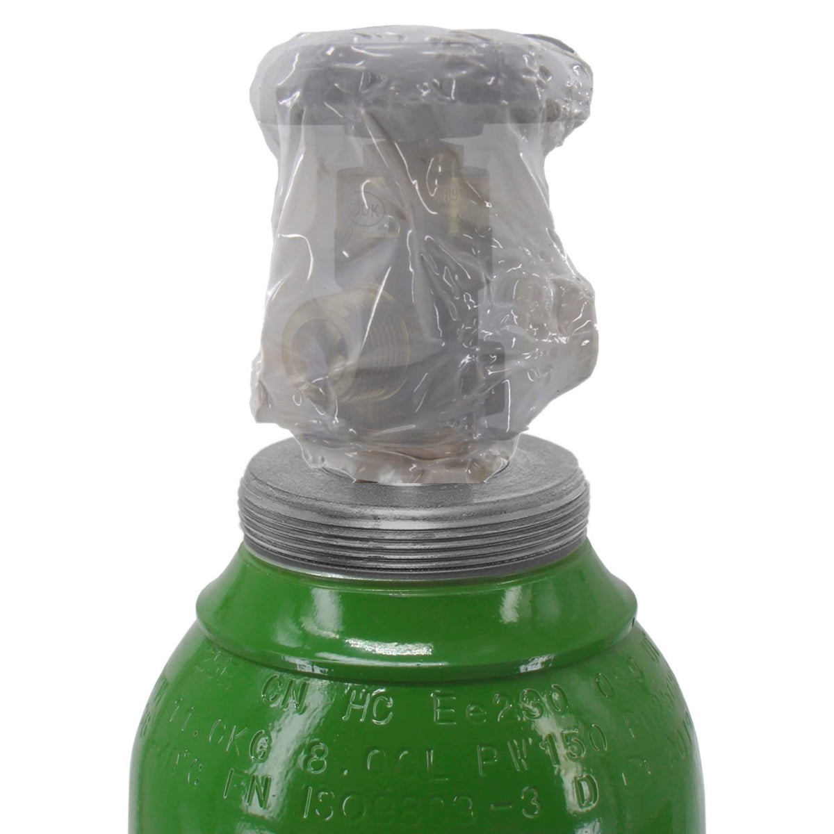 Bouteille de Gaz Argon CO2 B10 10 L 200 bar 2,4 m³ Soupape W21,8x1/14 DIN 477 Capot de Protection