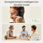 Note Pro Enregistreur vocal IA avec transcription dictaphone numérique 64 Go Bluetooth 50 h d'enregistrement