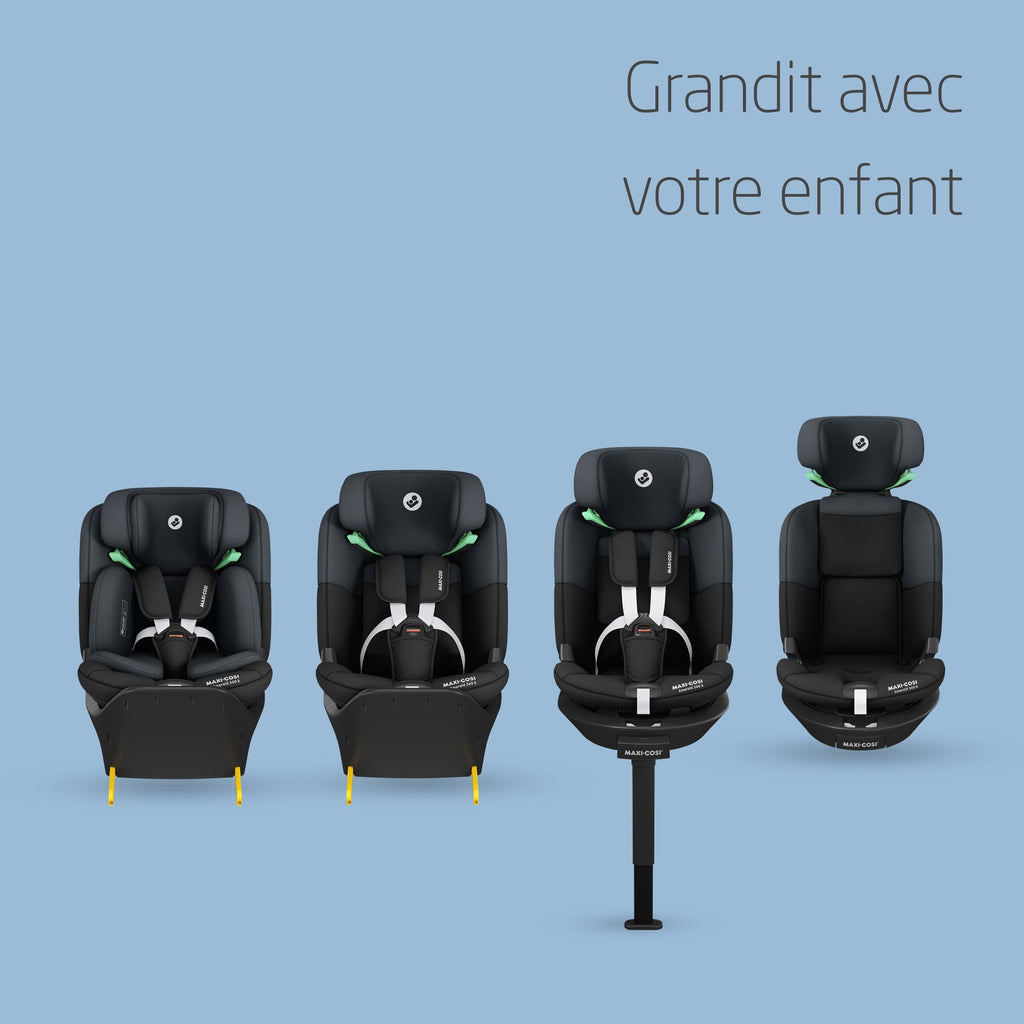 Siège-auto pivotant 360° Emerald 360 S i-Size 40-150 cm 0-12 ans ISOFIX 4 inclinaisons harnais 5 points 14 positions