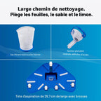 Aspirateur de Piscine et Spa Sans Fil Max Li avec Moteur P30 Batterie Lithium-Ion 2200 mAh Autonomie jusqu'à 1 Heure