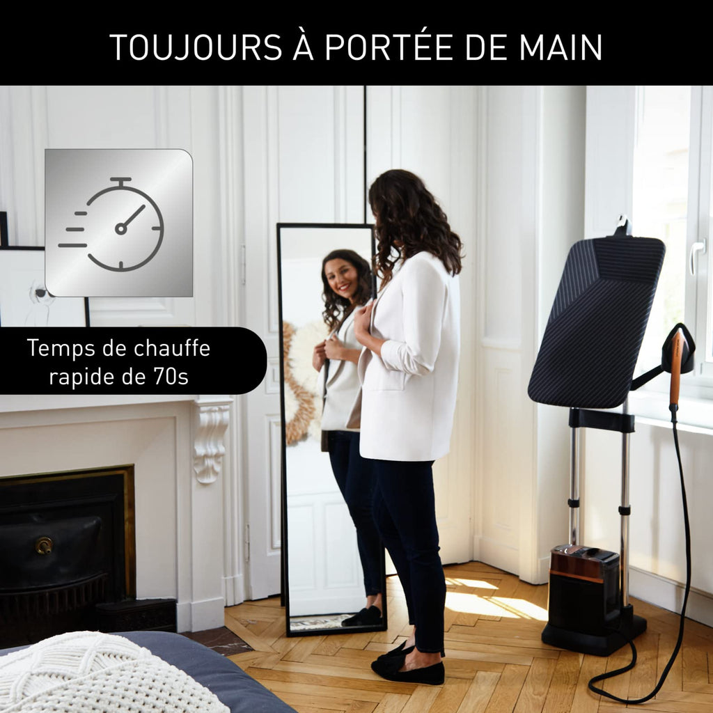 Défroisseur vapeur tout-en-un Ixeo Power QT2020C0 2170 W pression 5,8 bars débit vapeur 90 g/min réservoir 1,1 L