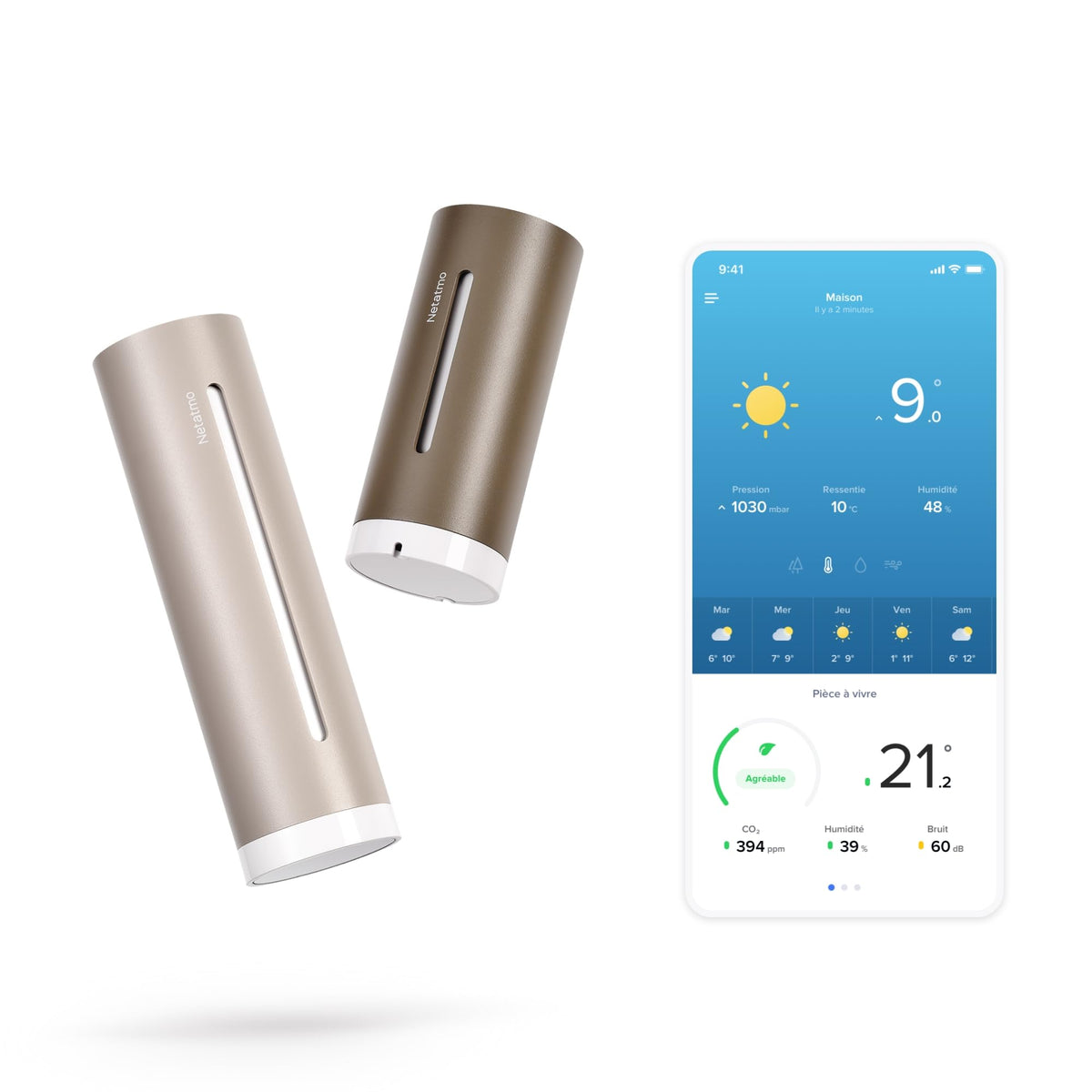 Station météo connectée ORIGINAL 2e génération NWS-S-EC température humidité qualité de l'air UV pollens Alexa Google Home