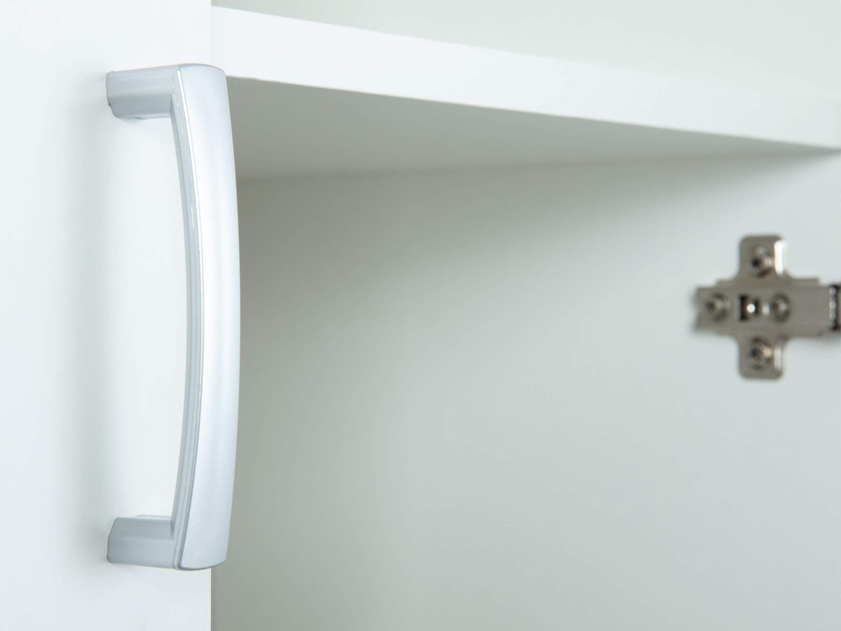 Armoire de rangement 2 portes Arconati 13500100 70 x 34 x 189 cm 5 étagères réglables mélaminé blanc