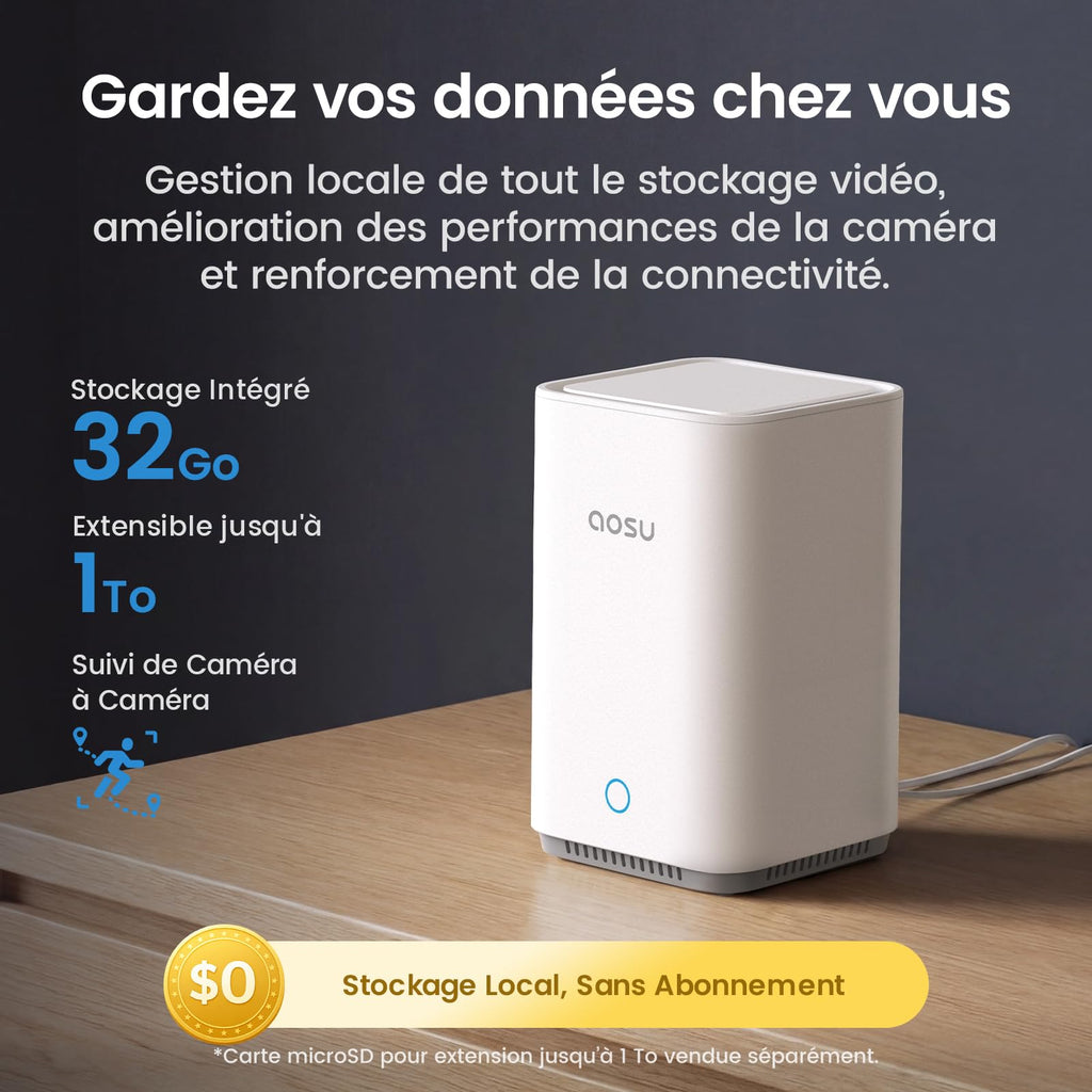 Caméra de Surveillance Extérieure Solaire WiFi T2 Ultra C9X11 4K 8MP 360° Suivi Automatique Vision Nocturne 32 Go Kit 2 Caméras