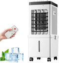 Climatiseur mobile 3 en 1 15 L refroidisseur d'air ventilateur humidificateur 65 W 3 vitesses télécommande minuterie