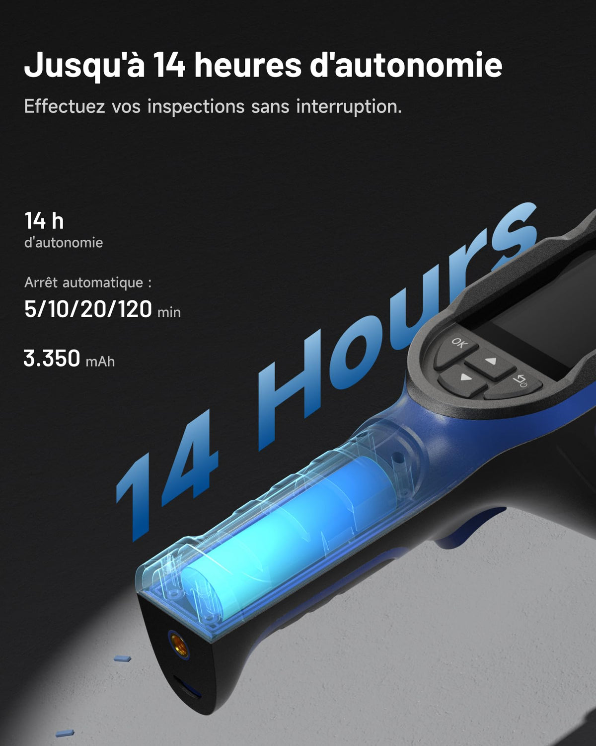 Caméra thermique infrarouge TC004 Mini-N TISR 320 × 240 25 Hz -20 à 550 °C Wi-Fi 8 Go analyse PC 5 palettes