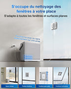 Robot nettoyeur de vitres W2S OMNI avec station 110 min batterie lithium-ion pulvérisation 3 jets contrôle par application