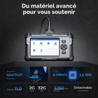 Valise diagnostic automobile OBD2 AD500 4 systèmes moteur transmission ABS SRS 6 réinitialisations écran 5 pouces Android 11