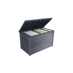 Coffre de rangement extérieur Ontario 870 litres en résine 147 x 83 x 86 cm résistant aux intempéries et aux UV