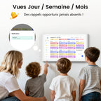 Calendrier numérique mural 15,6 pouces tactile WiFi organisateur familial synchronisation Google iCloud Outlook tableau de récompense enfant