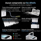 Déshumidificateur BOREAS-001 25 L/jour réservoir 2,7 L pour 50 m² drainage continu séchage du linge