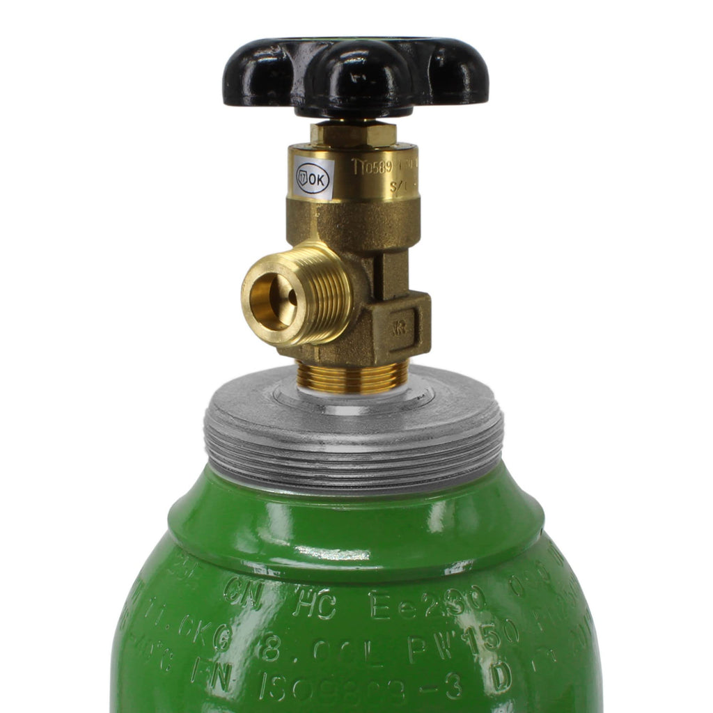 Bouteille de Gaz Argon CO2 B10 10 L 200 bar 2,4 m³ Soupape W21,8x1/14 DIN 477 Capot de Protection