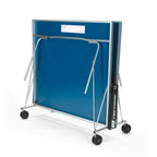 Table de ping-pong d'extérieur pliante 2,74 x 1,67 m stratifié haute pression acier galvanisé filet réglable bleu