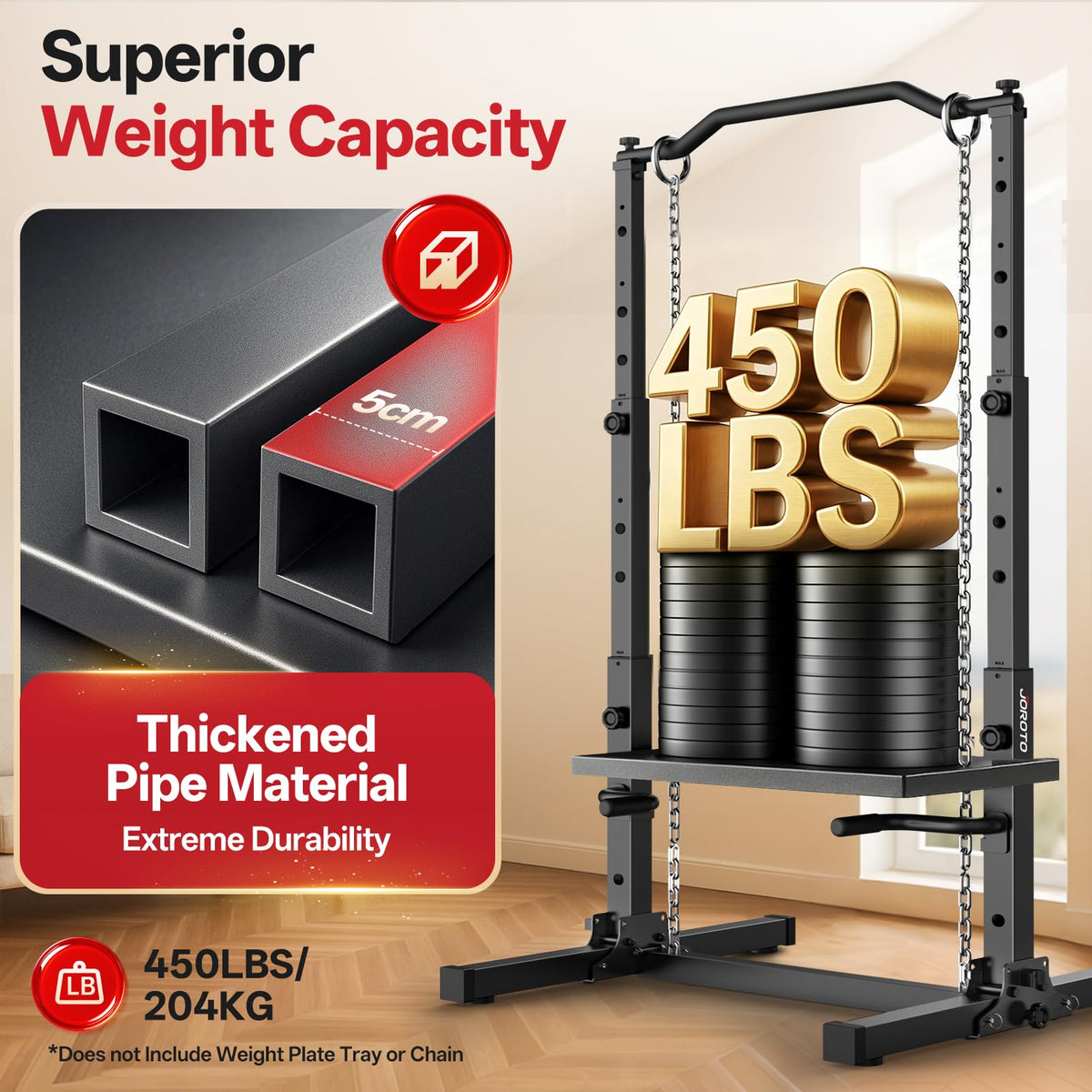 Station de Traction et Dips 5 en 1 Réglable en Hauteur Pliable 204 kg Acier Allié Barres de Traction Dips et Pompes