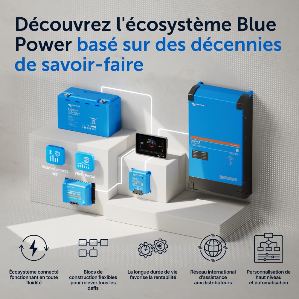 Contrôleur de charge solaire SmartSolar MPPT 100/50 SCC110050210 100 V 50 A 12/24 V avec Bluetooth