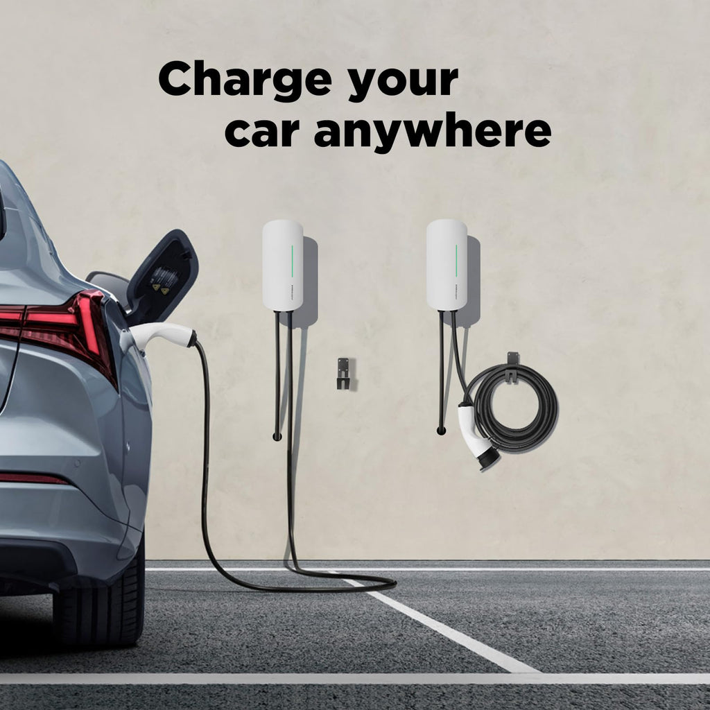 Station de Recharge Murale Type 2 YM30 7,4 kW 32 A Monophasé 230 V Câble 6 m RCD Type B 30 mA AC + 6 mA DC