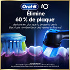 Brosse à dents électrique iO 9N rechargeable noire 7 modes capteur de pression 2 têtes étui de voyage chargeur